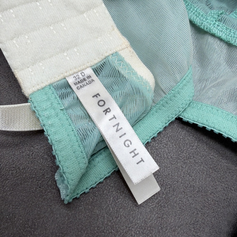 Anthropologie X FortNight Mira Long-line Bralette Sea Foam Green Size 32D - Picture 5 of 6